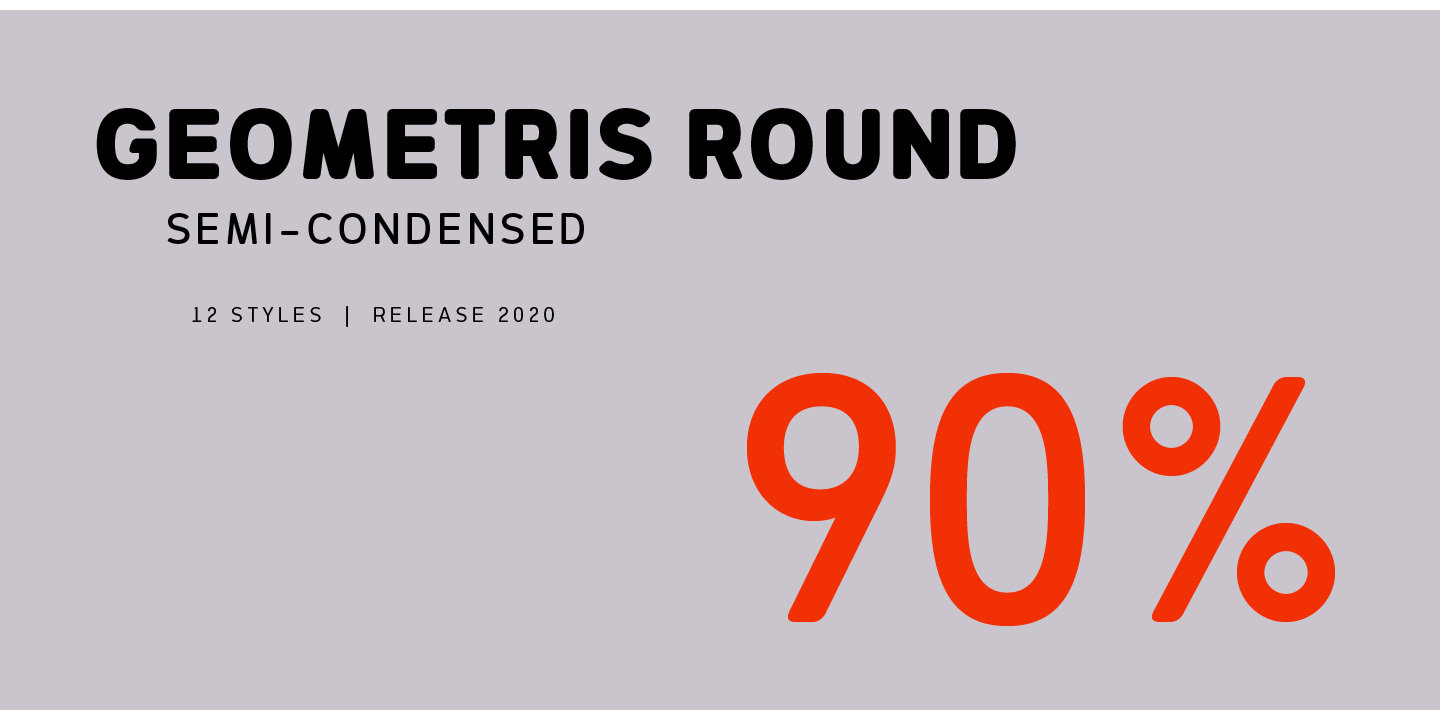 Ejemplo de fuente Geometris Round Bold Semi-Condensed Oblique